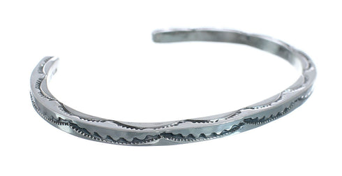 Navajo Genuine Sterling Silver Cuff Bracelet JX128733
